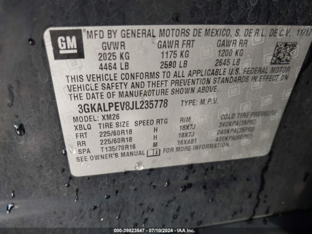 Photo 8 VIN: 3GKALPEV8JL235778 - GMC TERRAIN 