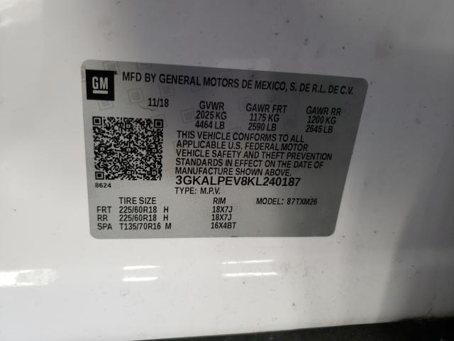 Photo 9 VIN: 3GKALPEV8KL240187 - GMC TERRAIN SL 