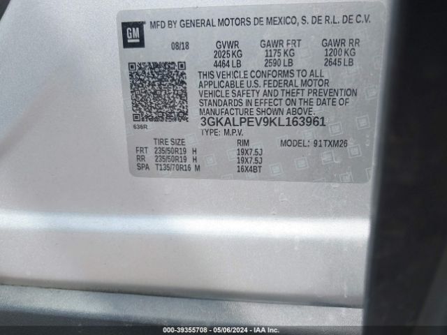 Photo 8 VIN: 3GKALPEV9KL163961 - GMC TERRAIN 