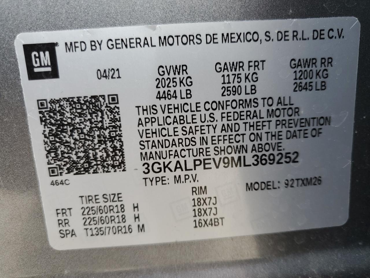 Photo 12 VIN: 3GKALPEV9ML369252 - GMC TERRAIN 