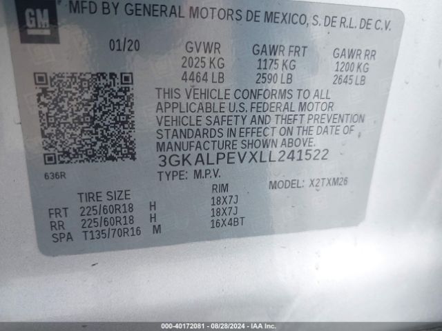 Photo 8 VIN: 3GKALPEVXLL241522 - GMC TERRAIN 