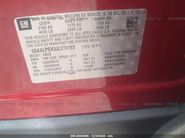 Photo 8 VIN: 3GKALPEX0JL273183 - GMC TERRAIN 