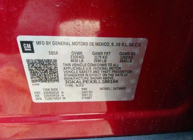 Photo 8 VIN: 3GKALPEX3LL189104 - GMC TERRAIN 