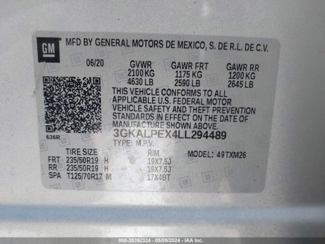 Photo 8 VIN: 3GKALPEX4LL294489 - GMC TERRAIN 