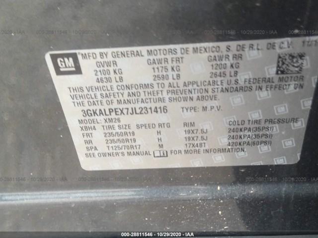 Photo 8 VIN: 3GKALPEX7JL231416 - GMC TERRAIN 