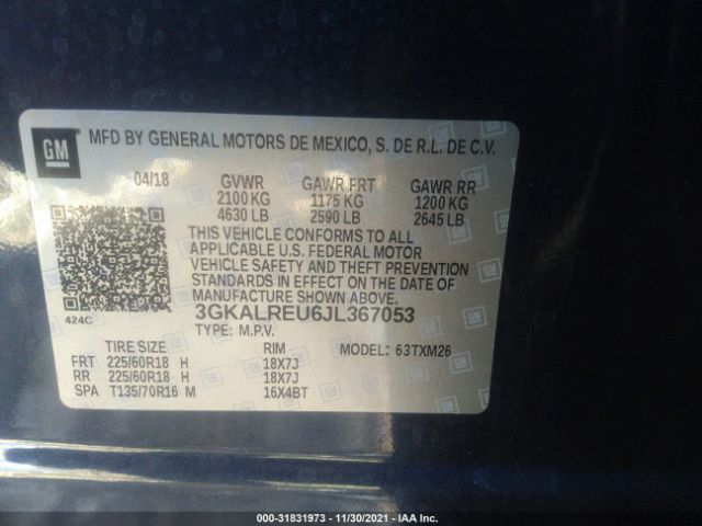 Photo 8 VIN: 3GKALREU6JL367053 - GMC TERRAIN 