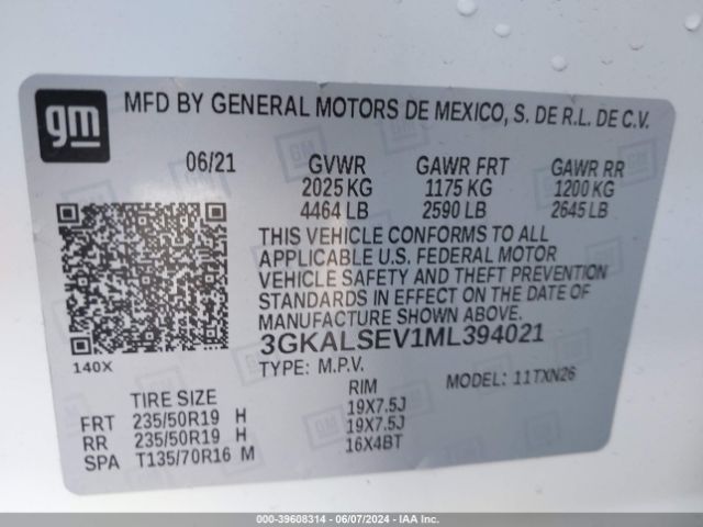 Photo 8 VIN: 3GKALSEV1ML394021 - GMC TERRAIN 