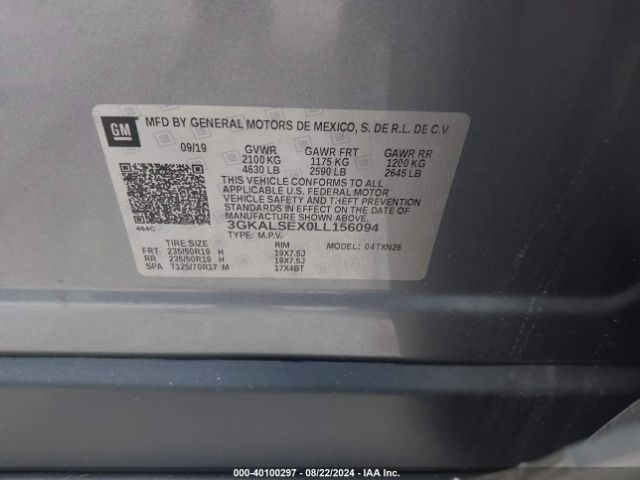 Photo 8 VIN: 3GKALSEX0LL156094 - GMC TERRAIN 