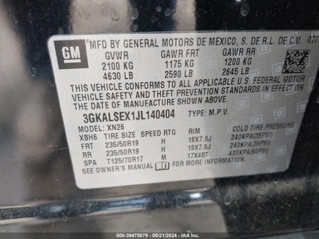 Photo 8 VIN: 3GKALSEX1JL140404 - GMC TERRAIN 