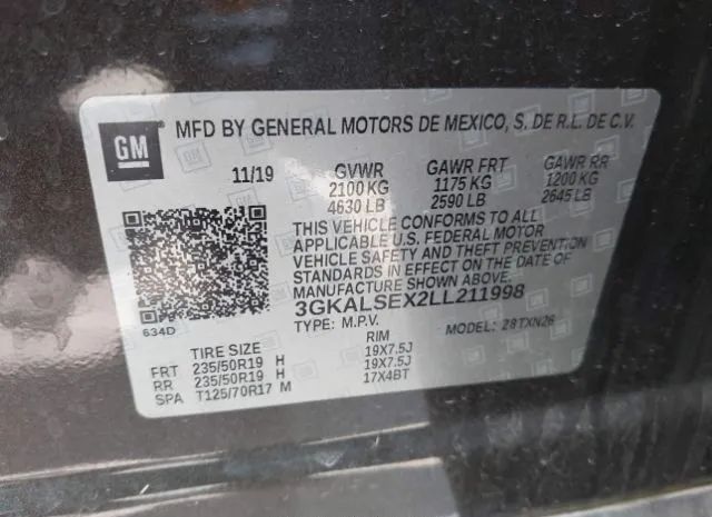 Photo 8 VIN: 3GKALSEX2LL211998 - GMC TERRAIN 