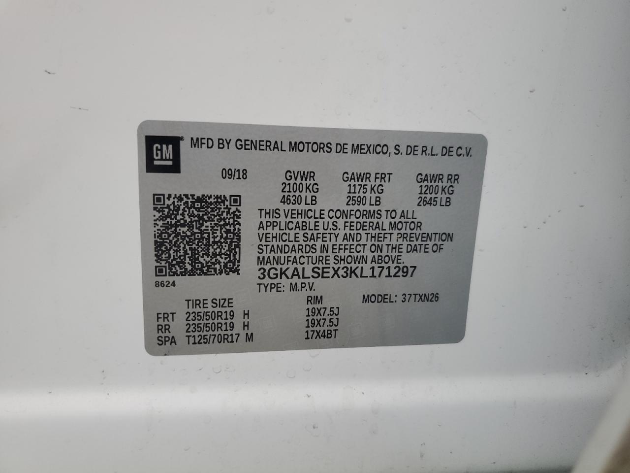 Photo 11 VIN: 3GKALSEX3KL171297 - GMC TERRAIN 