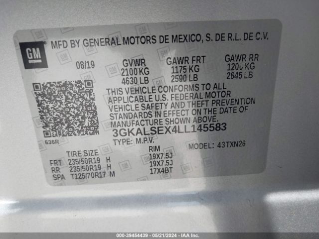 Photo 8 VIN: 3GKALSEX4LL145583 - GMC TERRAIN 