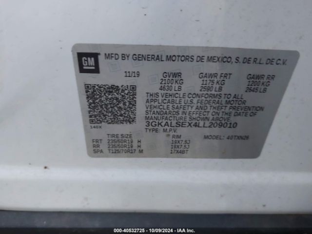 Photo 8 VIN: 3GKALSEX4LL209010 - GMC TERRAIN 