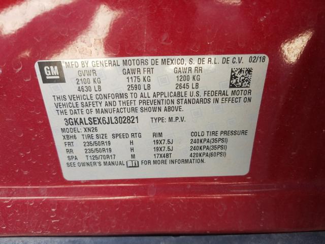 Photo 9 VIN: 3GKALSEX6JL302821 - GMC TERRAIN DE 