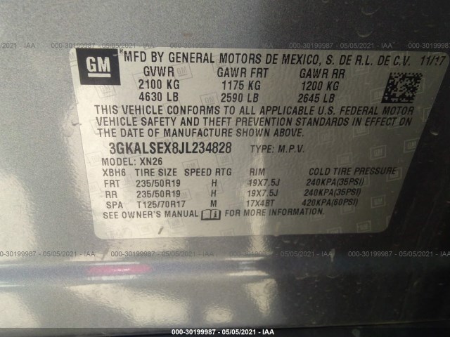 Photo 8 VIN: 3GKALSEX8JL234828 - GMC TERRAIN 