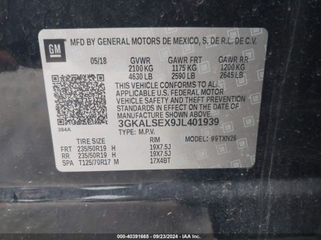 Photo 8 VIN: 3GKALSEX9JL401939 - GMC TERRAIN 