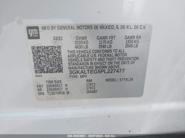 Photo 8 VIN: 3GKALTEG5PL227477 - GMC TERRAIN 