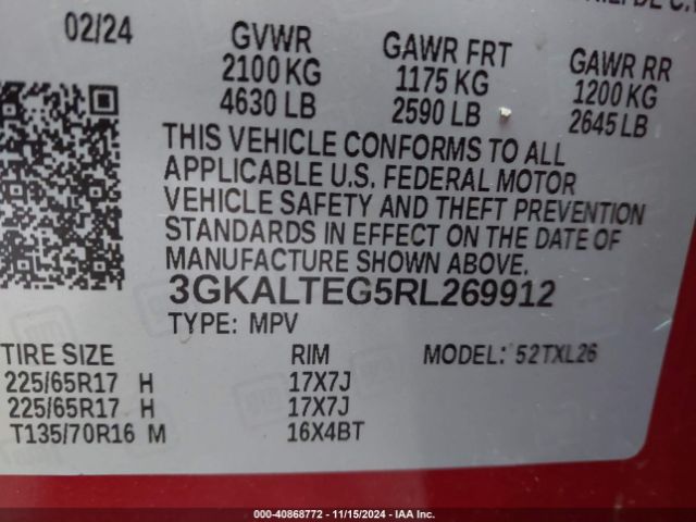 Photo 8 VIN: 3GKALTEG5RL269912 - GMC TERRAIN 