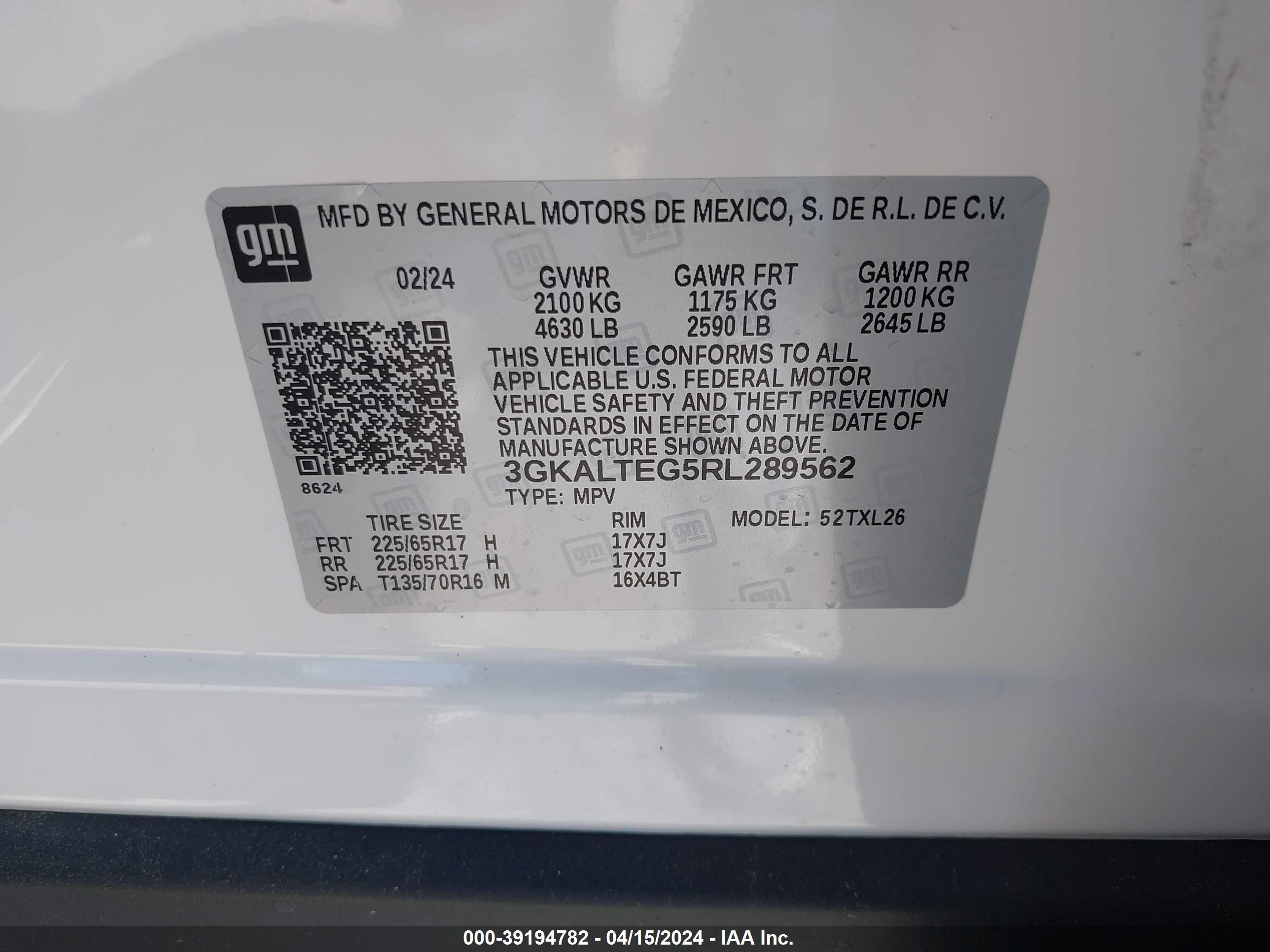 Photo 4 VIN: 3GKALTEG5RL289562 - GMC TERRAIN 