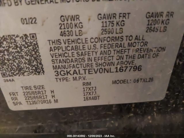 Photo 8 VIN: 3GKALTEV0NL167796 - GMC TERRAIN 