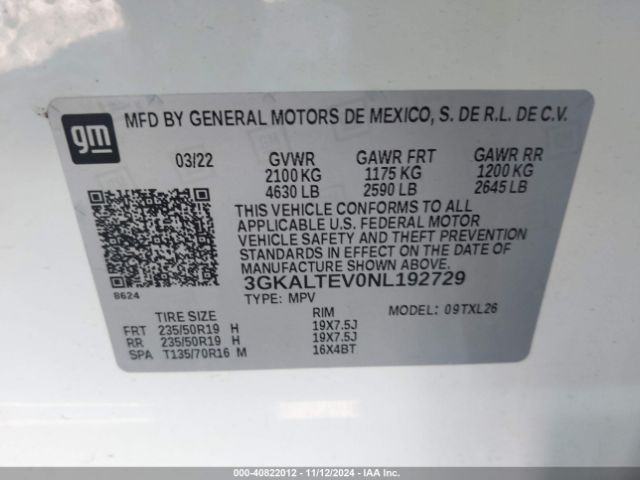 Photo 8 VIN: 3GKALTEV0NL192729 - GMC TERRAIN 