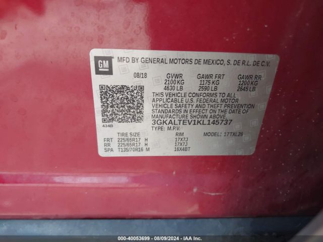 Photo 8 VIN: 3GKALTEV1KL145737 - GMC TERRAIN 