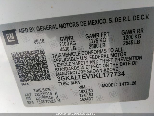 Photo 8 VIN: 3GKALTEV1KL177734 - GMC TERRAIN 