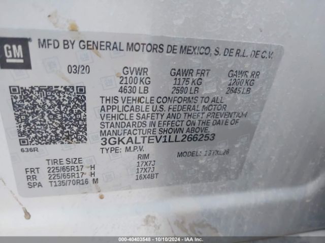 Photo 8 VIN: 3GKALTEV1LL266253 - GMC TERRAIN 