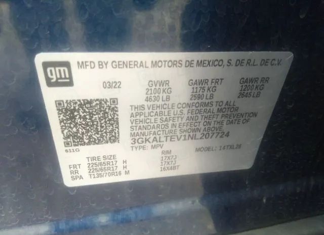 Photo 8 VIN: 3GKALTEV1NL207724 - GMC TERRAIN 