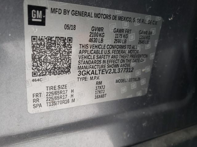 Photo 9 VIN: 3GKALTEV2JL377312 - GMC TERRAIN SL 