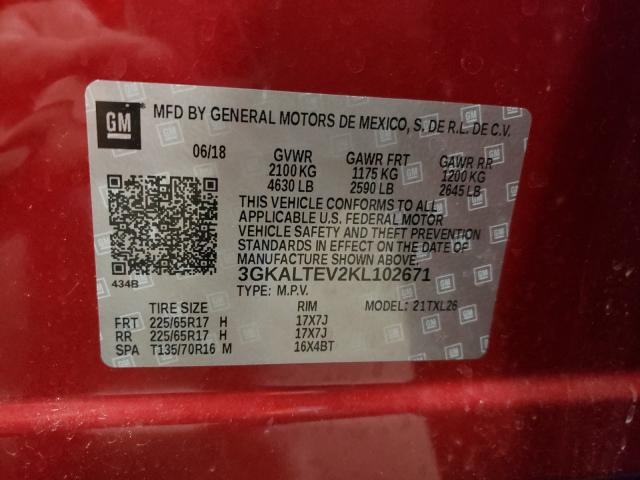 Photo 9 VIN: 3GKALTEV2KL102671 - GMC TERRAIN SL 