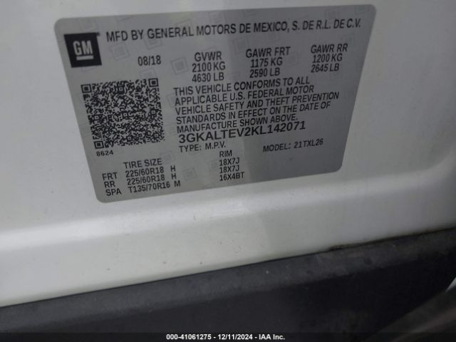 Photo 8 VIN: 3GKALTEV2KL142071 - GMC TERRAIN 