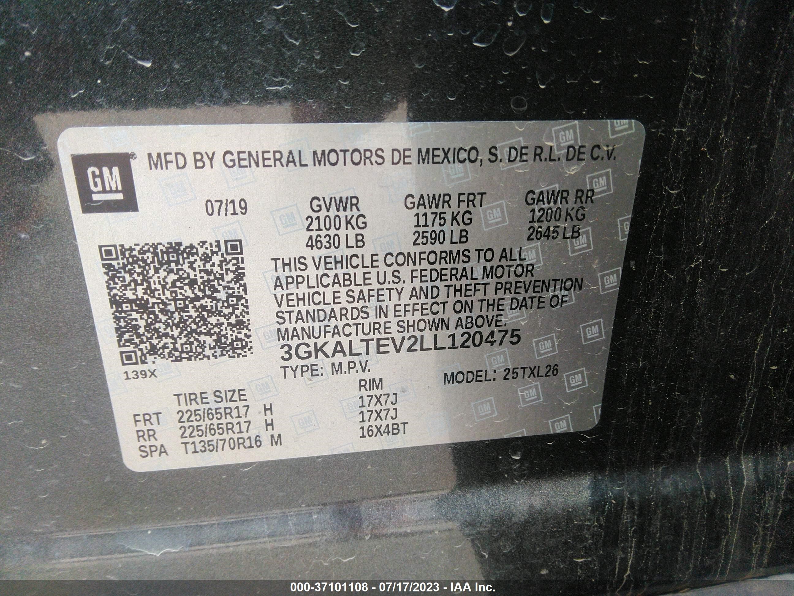 Photo 8 VIN: 3GKALTEV2LL120475 - GMC TERRAIN 