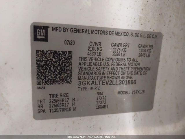 Photo 8 VIN: 3GKALTEV2LL301866 - GMC TERRAIN 