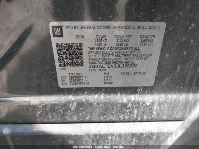 Photo 8 VIN: 3GKALTEV3JL376282 - GMC TERRAIN 