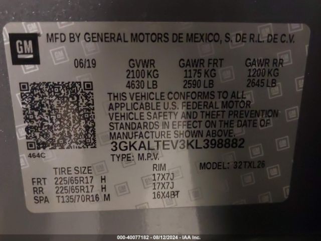 Photo 8 VIN: 3GKALTEV3KL398882 - GMC TERRAIN 