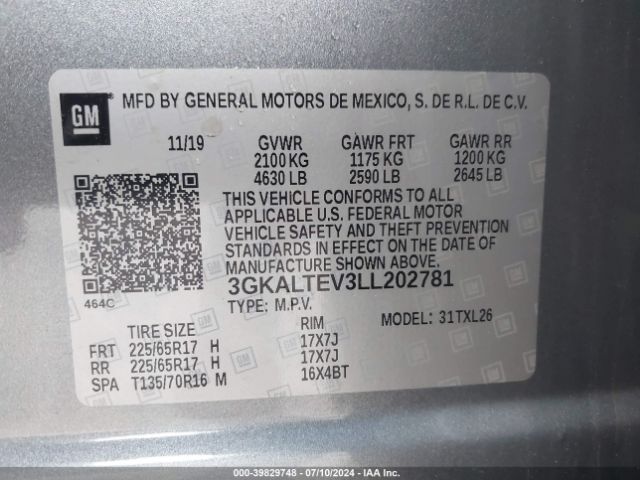 Photo 8 VIN: 3GKALTEV3LL202781 - GMC TERRAIN 