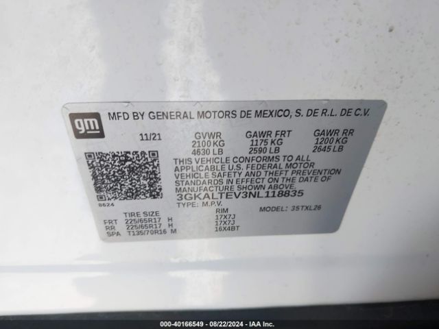 Photo 8 VIN: 3GKALTEV3NL118835 - GMC TERRAIN 