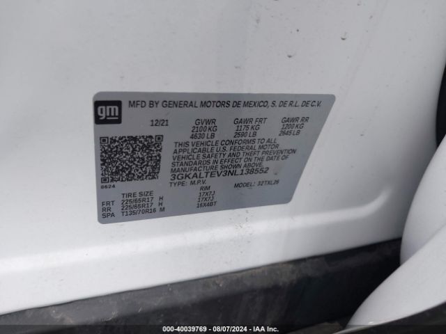 Photo 8 VIN: 3GKALTEV3NL138552 - GMC TERRAIN 