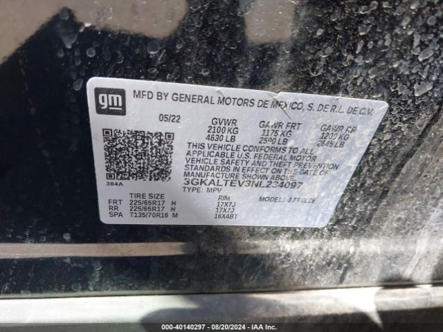 Photo 8 VIN: 3GKALTEV3NL234097 - GMC TERRAIN 