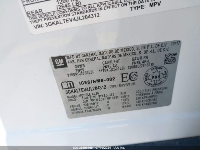 Photo 8 VIN: 3GKALTEV4JL204312 - GMC TERRAIN 