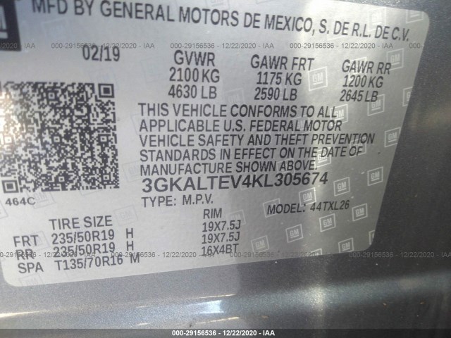 Photo 8 VIN: 3GKALTEV4KL305674 - GMC TERRAIN 