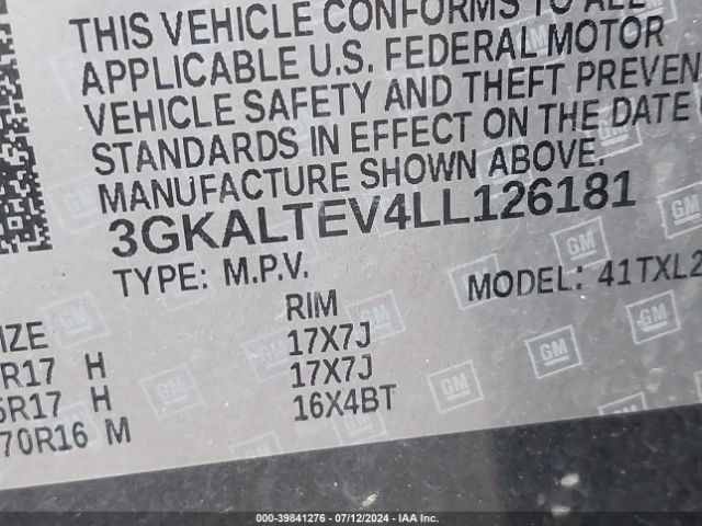 Photo 8 VIN: 3GKALTEV4LL126181 - GMC TERRAIN 