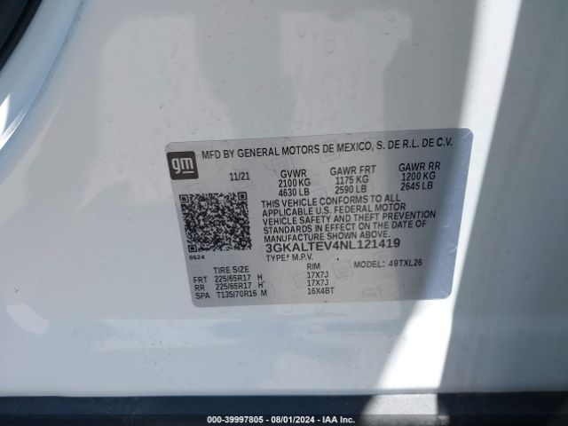 Photo 8 VIN: 3GKALTEV4NL121419 - GMC TERRAIN 