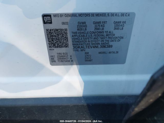 Photo 8 VIN: 3GKALTEV4NL306389 - GMC TERRAIN 