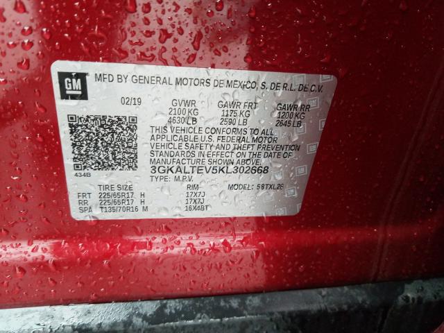 Photo 9 VIN: 3GKALTEV5KL302668 - GMC TERRAIN SL 