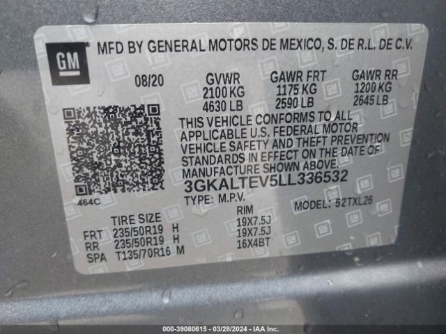 Photo 8 VIN: 3GKALTEV5LL336532 - GMC TERRAIN 