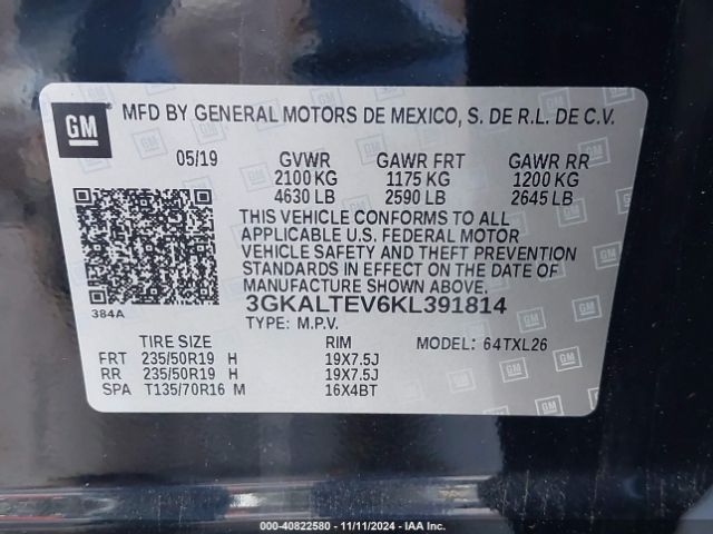 Photo 8 VIN: 3GKALTEV6KL391814 - GMC TERRAIN 