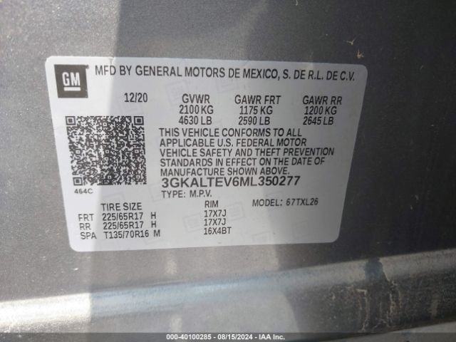 Photo 8 VIN: 3GKALTEV6ML350277 - GMC TERRAIN 