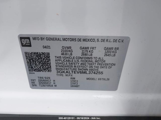 Photo 8 VIN: 3GKALTEV6ML374255 - GMC TERRAIN 